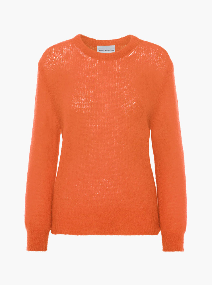 Ulla O Neck Knit Pullover - Burnt Orange