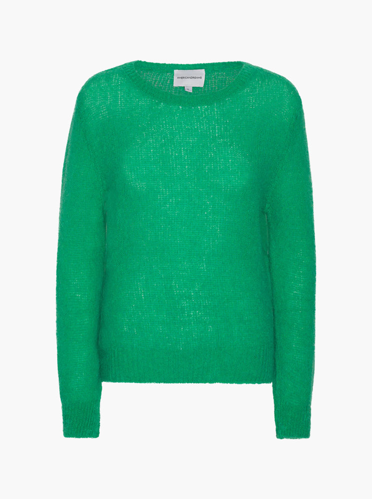 Ulla O Neck Knit Pullover - Emerald Green
