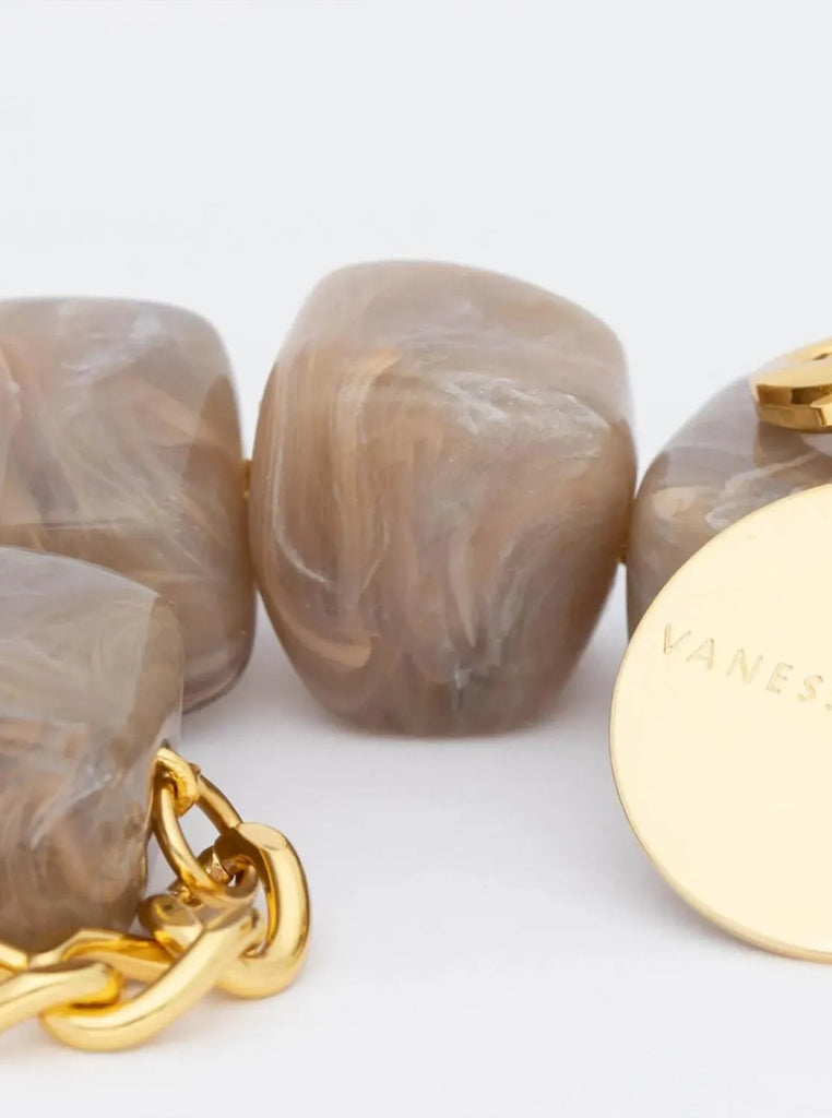 Organic Shaped Bracelet - Pearl Marble