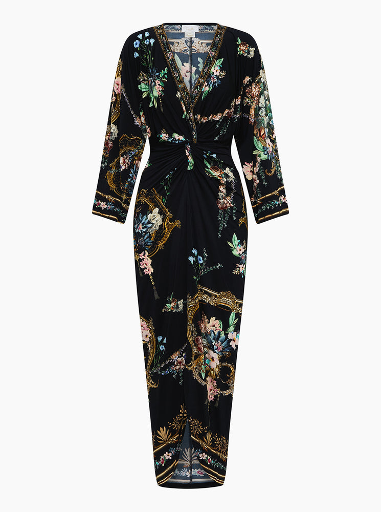 Long Split Front Twist Dress - Noble Endeavours