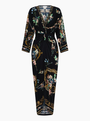 Long Split Front Twist Dress - Noble Endeavours