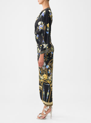 Long Split Front Twist Dress - Ottoman Elegance