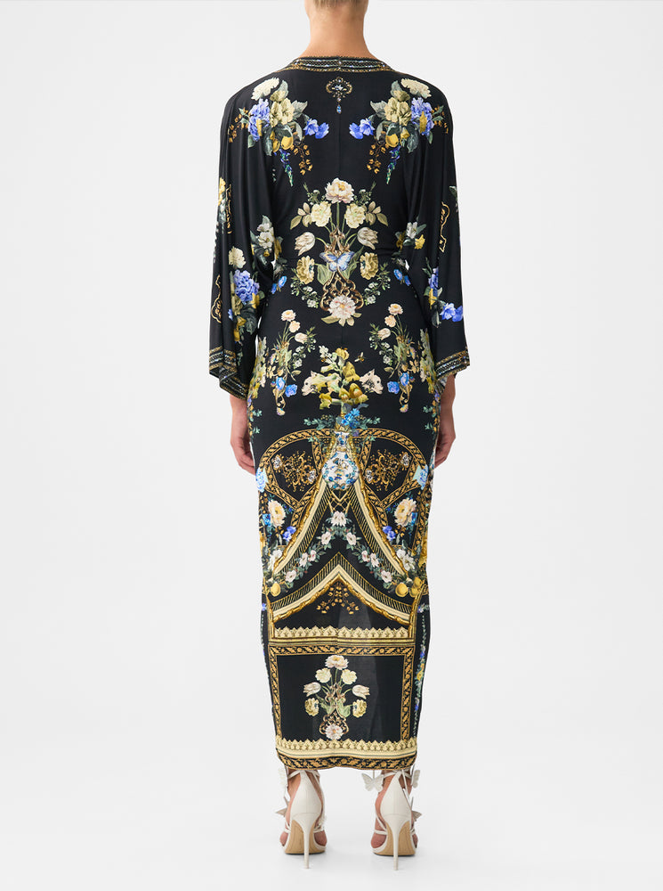 Long Split Front Twist Dress - Ottoman Elegance