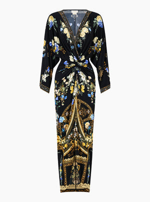 Long Split Front Twist Dress - Ottoman Elegance