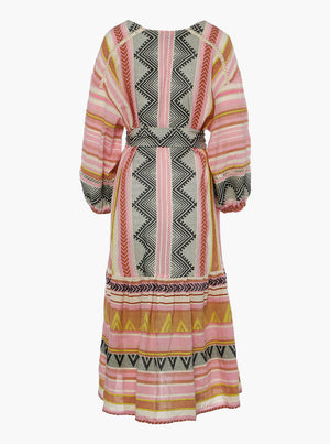 Porto Timoni Long Dress - Multi Pink