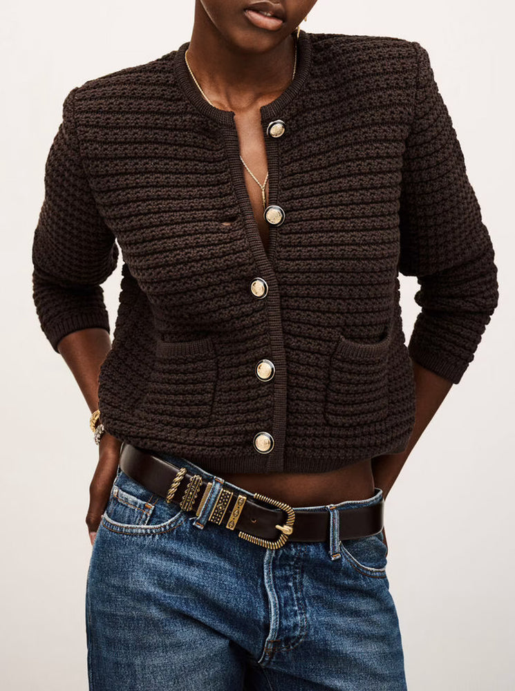 Gaspard Cardigan - Chocolate