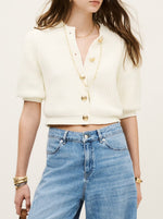 Garance Buttoned Cardigan - Ecru