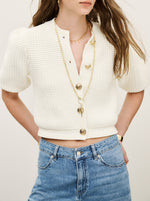 Garance Buttoned Cardigan - Ecru