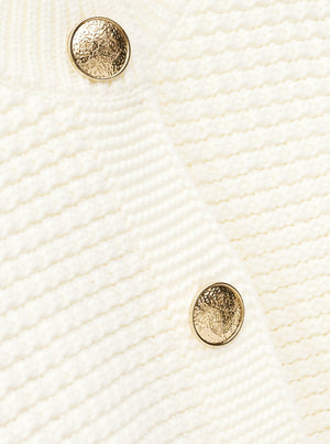 Garance Buttoned Cardigan - Ecru