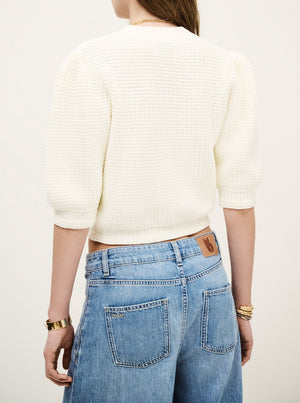 Garance Buttoned Cardigan - Ecru