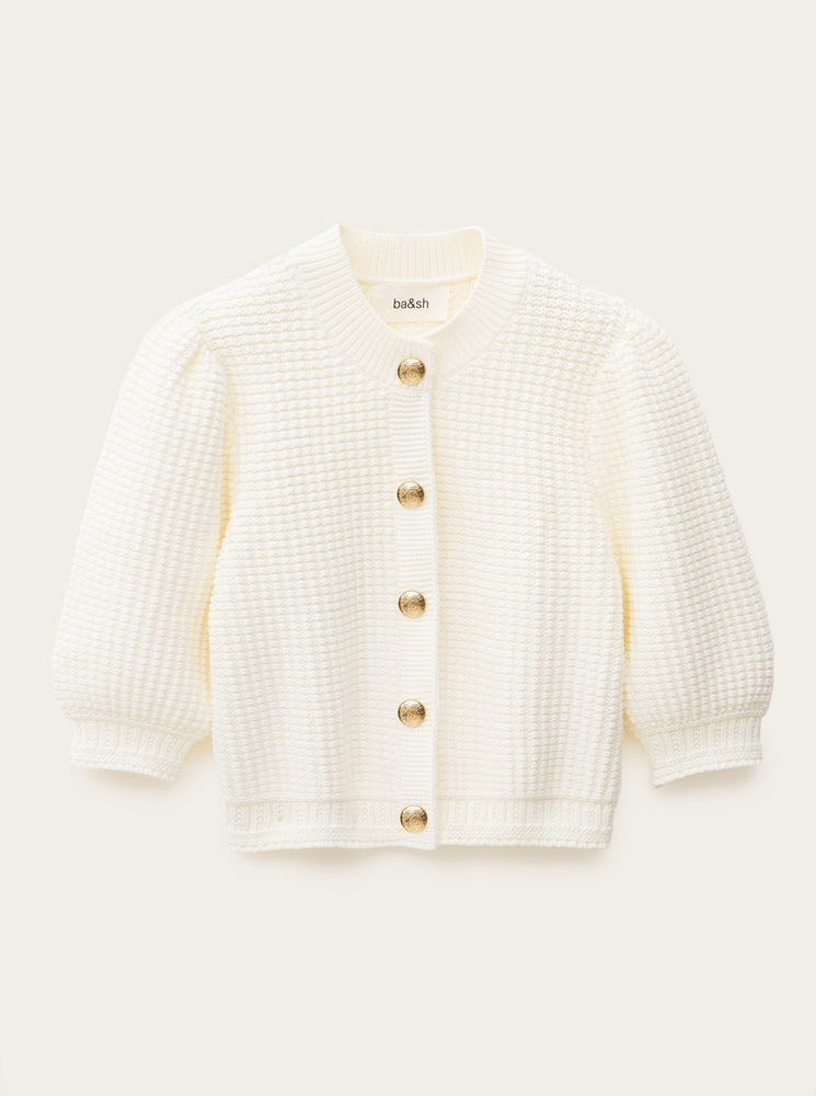 Garance Buttoned Cardigan - Ecru