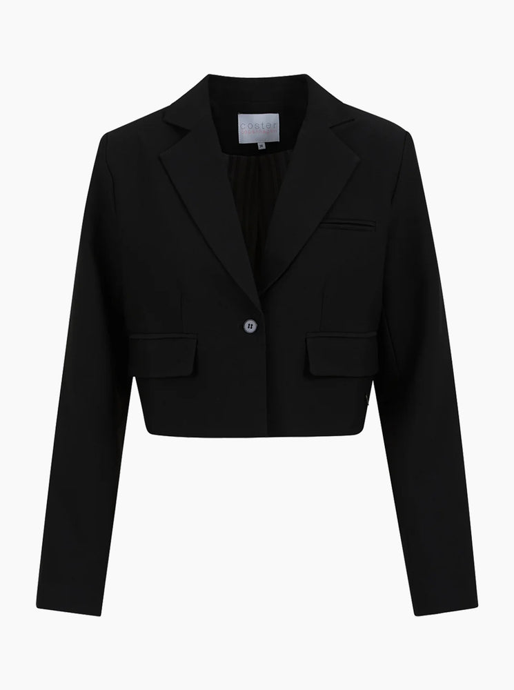 Cropped Blazer - Black