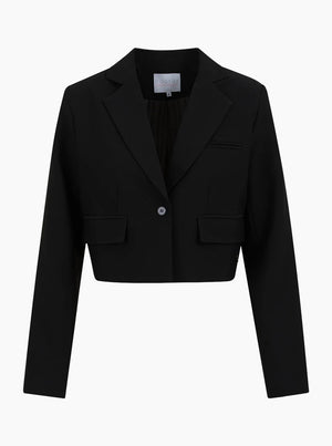 Cropped Blazer - Black