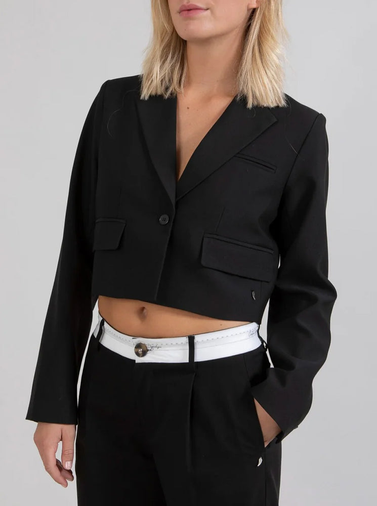 Cropped Blazer - Black