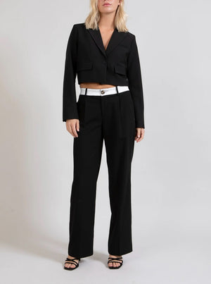 Cropped Blazer - Black