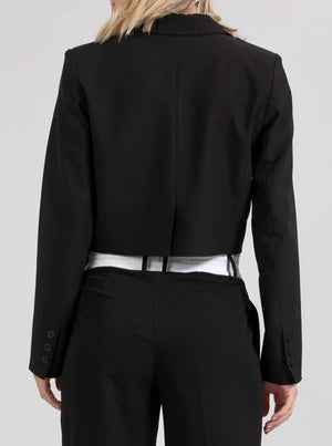 Cropped Blazer - Black