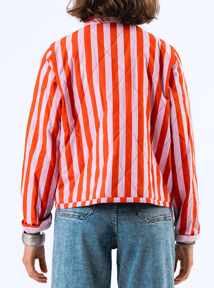 EmiliaLL Jacket LS - Orange/Pink Stripe