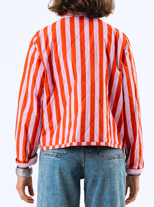 EmiliaLL Jacket LS - Orange/Pink Stripe