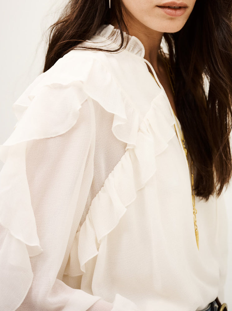 Nils Long-Sleeved Blouse - Ecru