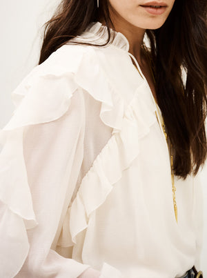 Nils Long-Sleeved Blouse - Ecru