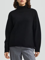 Funnel Neck Jumper - Black