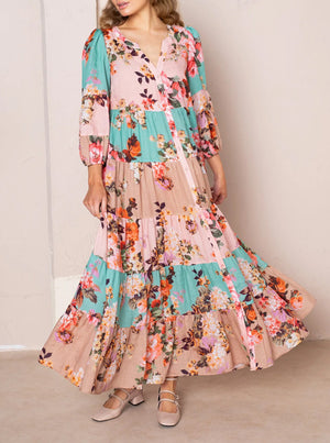 Adele Maxi Kimono Dress - Multi