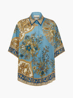 Cassie Silk Shirt - Blue