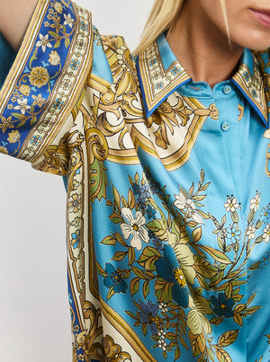 Cassie Silk Shirt - Blue
