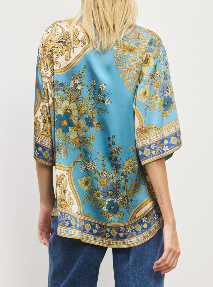 Cassie Silk Shirt - Blue