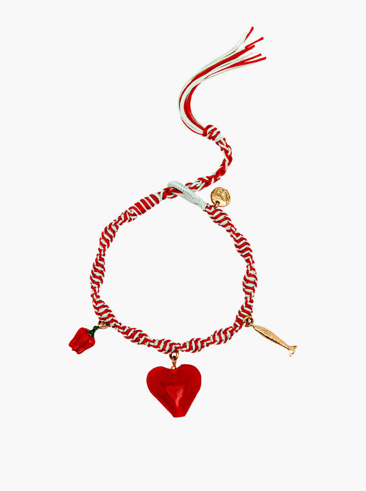 Tesori Rossa Macrame Charm Bracelet - Multi