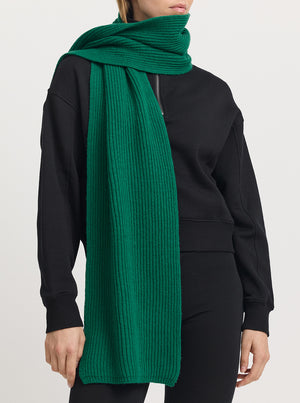 Rib Knit Scarf - Lush Green