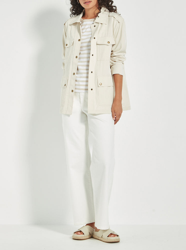 Horizon Top - Cashew Stripe