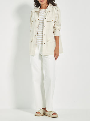 Horizon Top - Cashew Stripe