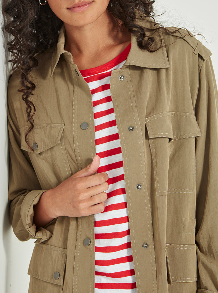 Horizon Top - Poppy Stripe
