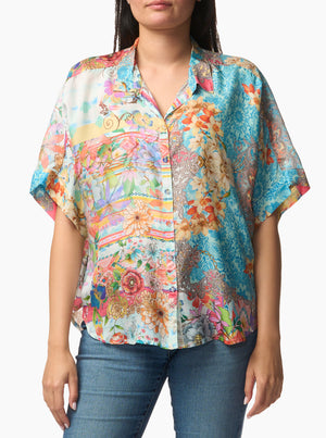 The Audrey Short Sleeve Shirt - Mixed Waves