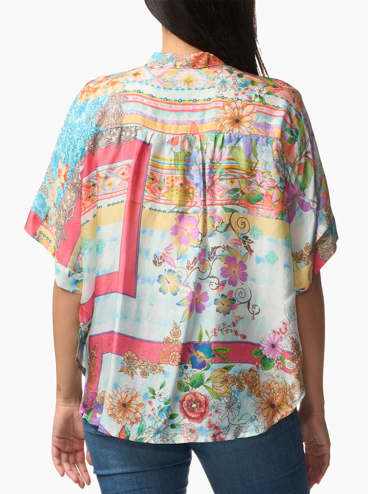 The Audrey Short Sleeve Shirt - Mixed Waves