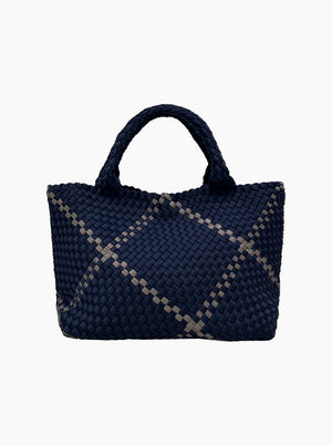 
            
                Load image into Gallery viewer, Amsterdam Cross Body Tote - Navy/Pewter
            
        