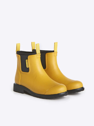 Bobbi Gumboot - Mustard Yellow & Black