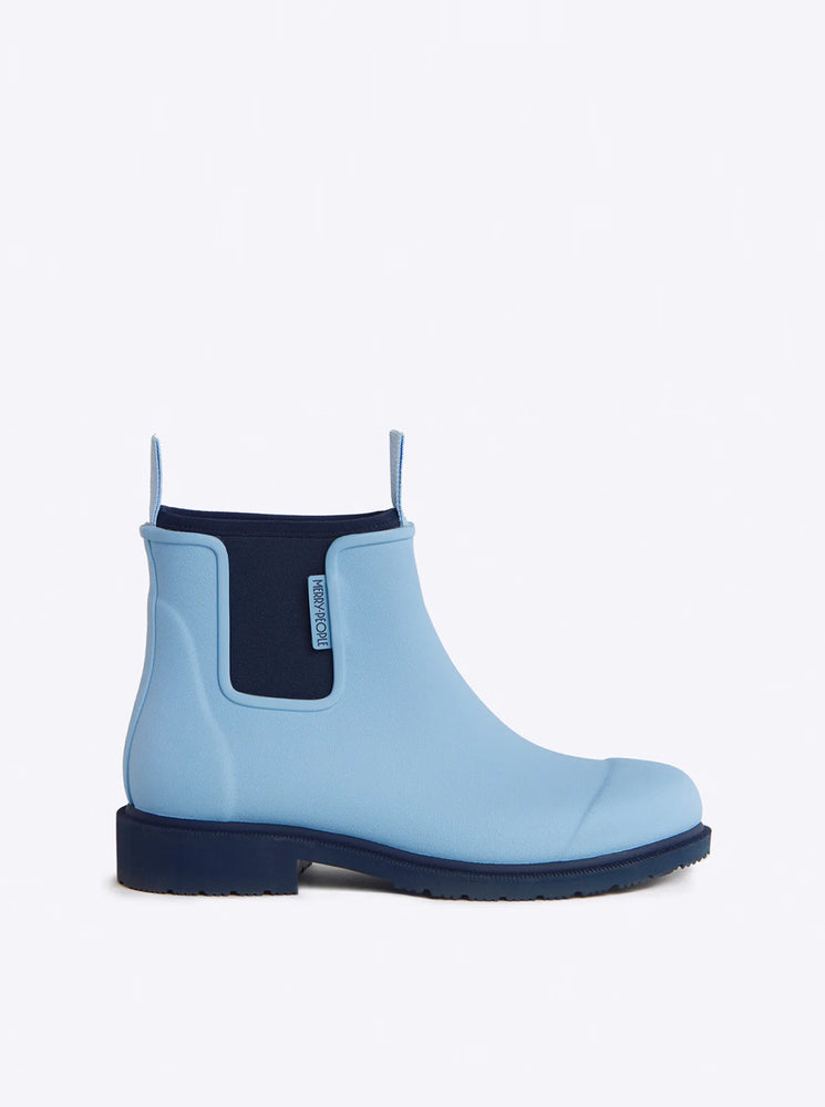 Bobbi Gumboot - Sky Blue & Navy