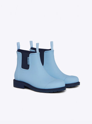 Bobbi Gumboot - Sky Blue & Navy