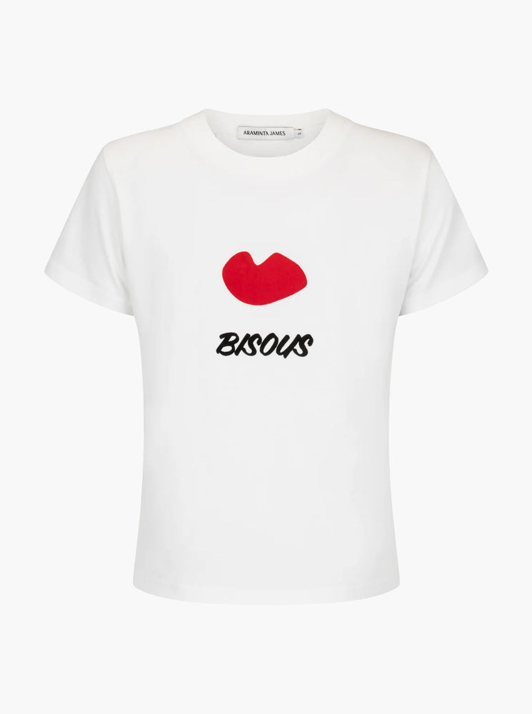 Bisous Baby Tee - Warm White