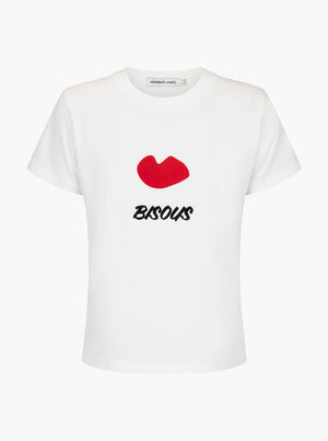 Bisous Baby Tee - Warm White