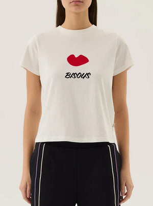 Bisous Baby Tee - Warm White