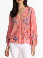 Luna Shirt - Salmon Rose