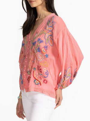 Luna Shirt - Salmon Rose