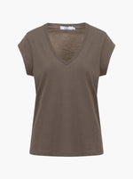 CC Heart V-Neck T-Shirt - Dark Mud