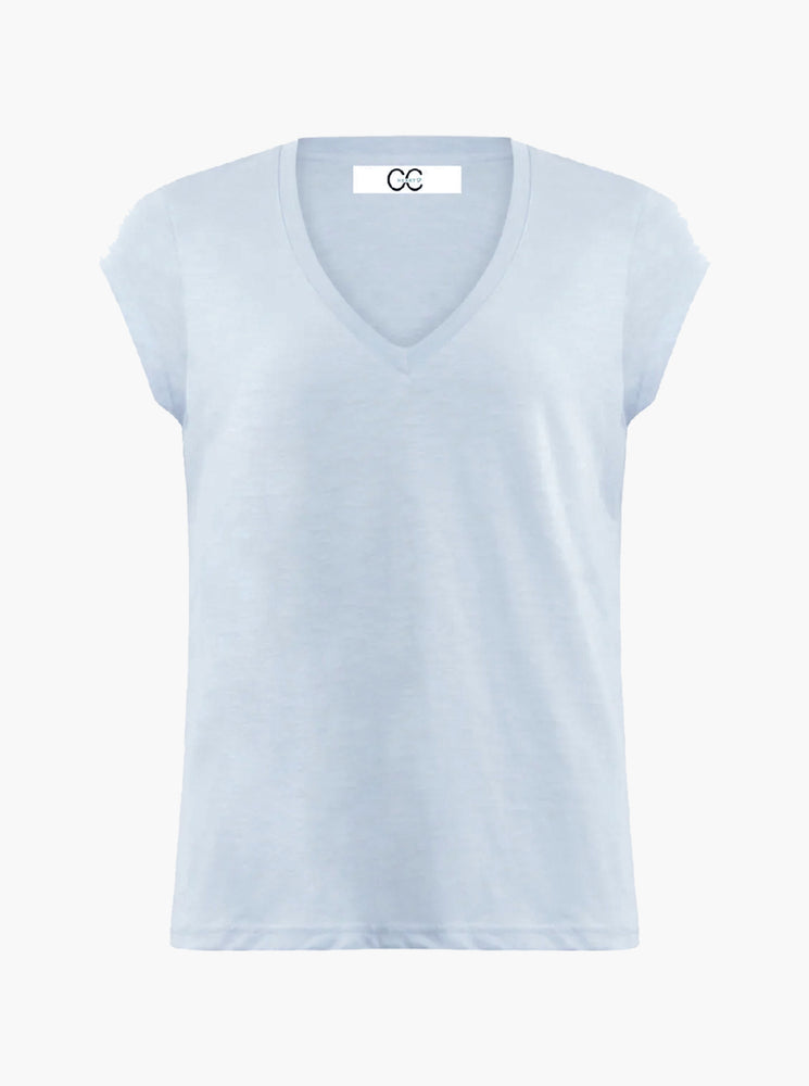 CC Heart V-Neck T-Shirt - Powder Blue