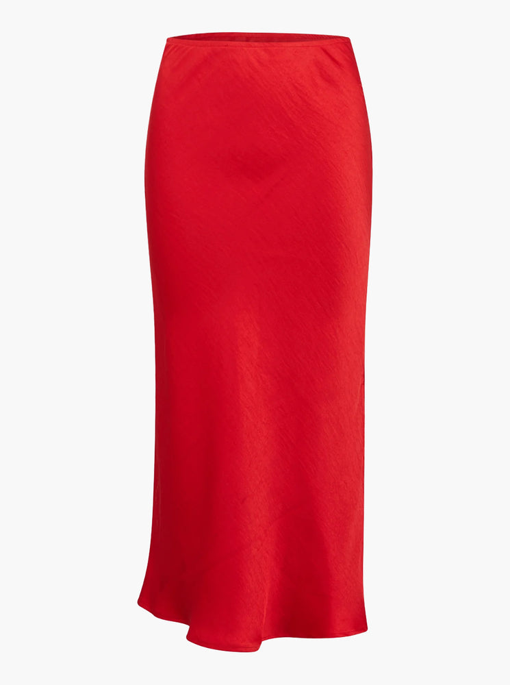 CC Heart Skyler Mid Length Skirt - Lipstick Red