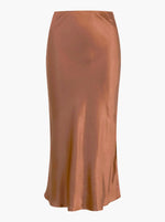 CC Heart Skyler Mid Length Skirt - Metallic Brown