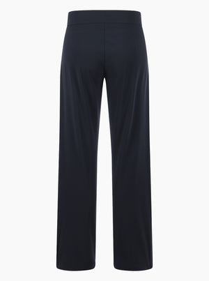 Candice Straight Jersey Pant - Navy Blue 890